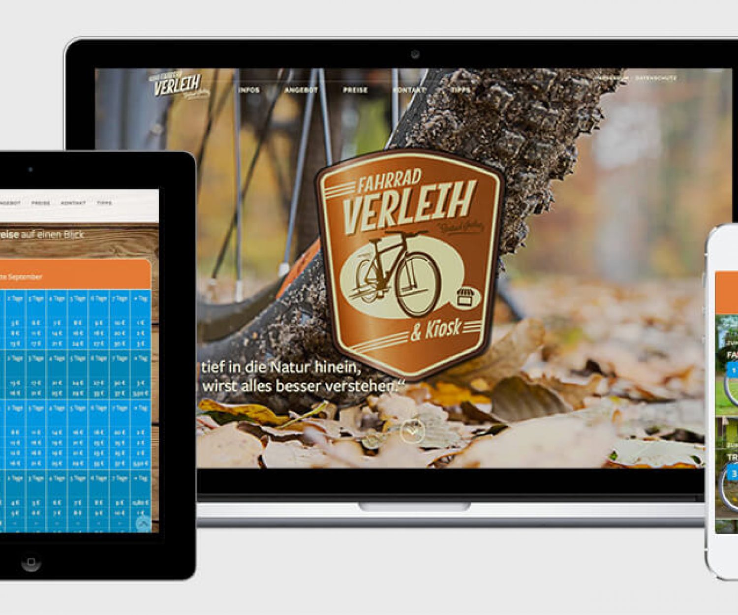 Website Fahrradverleih Juchatz