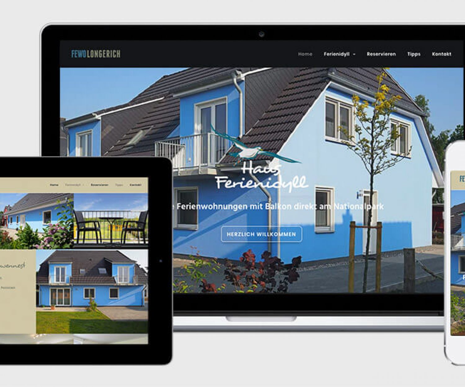 Website Ferienwohnung Wieck